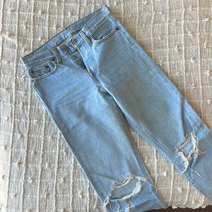 Levi’s Destroyed Straight Leg Jeans